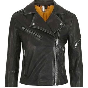 Topshop Leather Moto Jacket